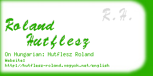 roland hutflesz business card